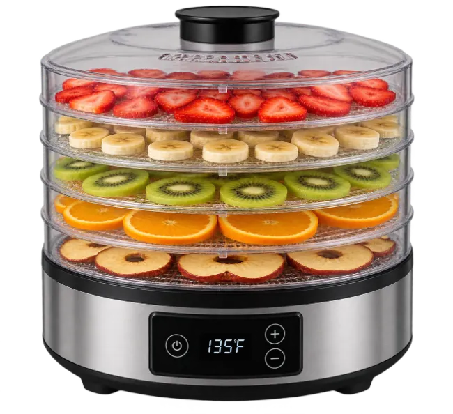 Electric Food Dehydrator with Sliced Fruit