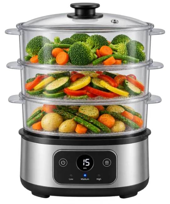 Electric Food Steamer with Vegetables