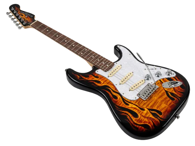 Electric Guitar with Flame Finish