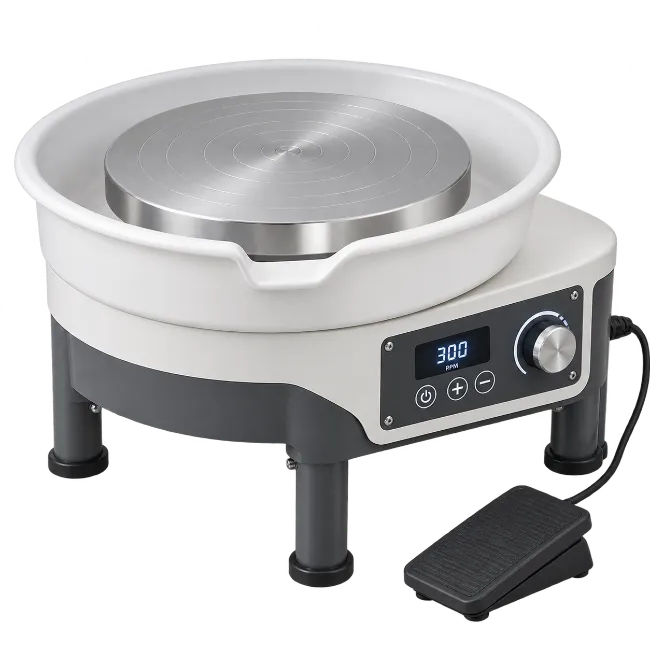 Electric Pottery Wheel Machine with Foot Pedal