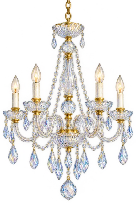 Elegant Crystal Chandelier Illustration