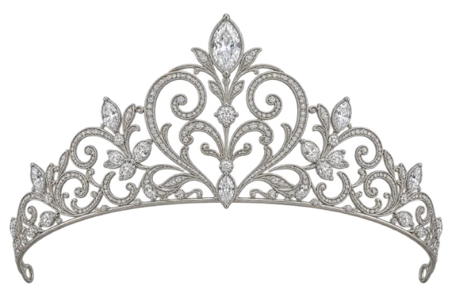 Elegant Diamond and Silver Tiara