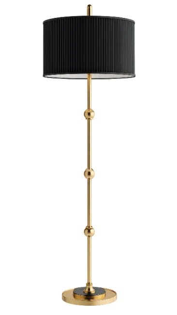 Elegant Gold and Black Floor Lamp
