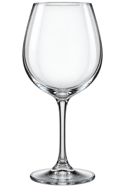 Empty Wine Glass Isolated on Dark Background