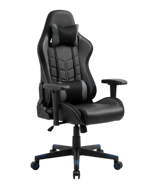 Ergonomic Black Gaming Chair with Lumbar Support