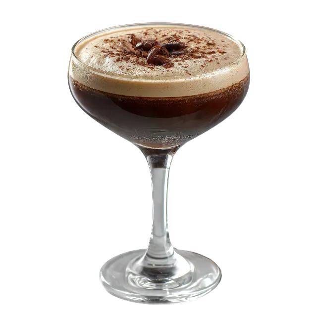 Espresso Martini Cocktail with Coffee Beans