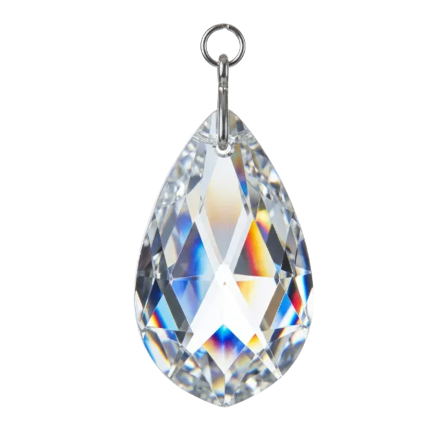 faceted crystal teardrop pendant