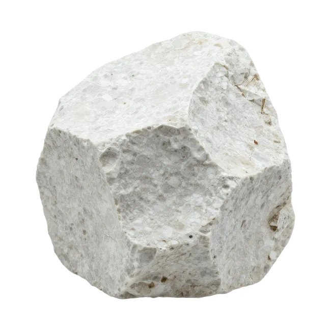 faceted white rock stone mineral