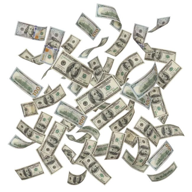 Falling US Dollar Banknotes