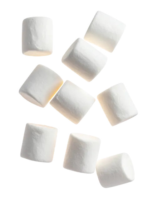 Floating Sweet White Marshmallows