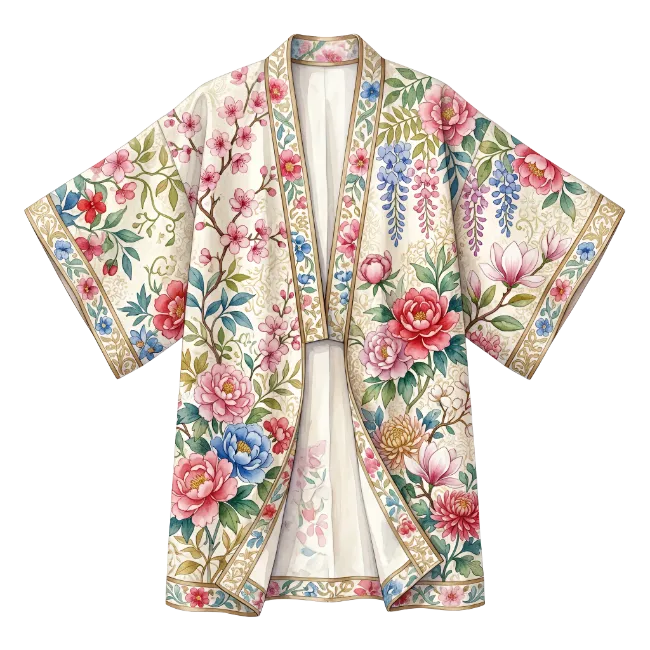 Floral Kimono Cardigan Jacket
