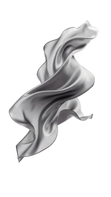 Flowing Silver Silk Fabric