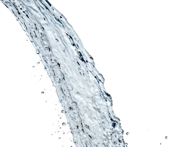 Flowing Water Stream Splashing Isolated