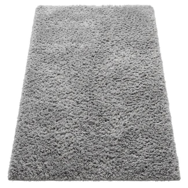 Fluffy Grey Carpet Rug