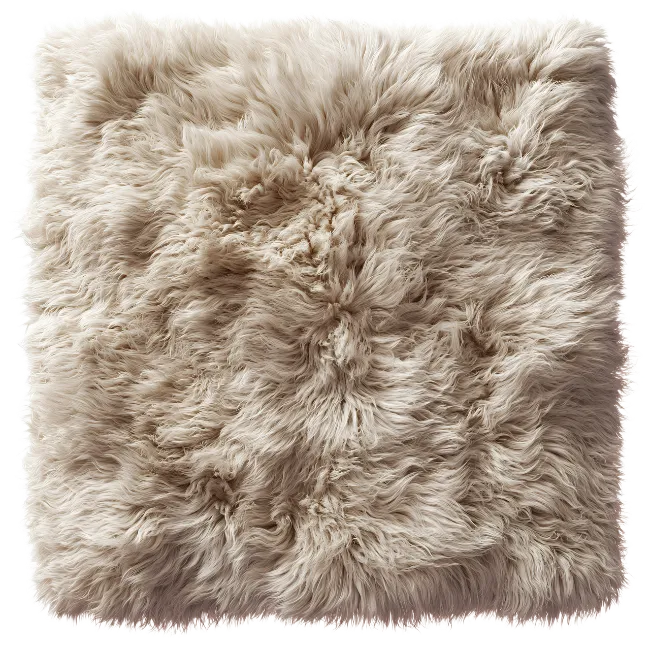 Fluffy Square Sheepskin Rug