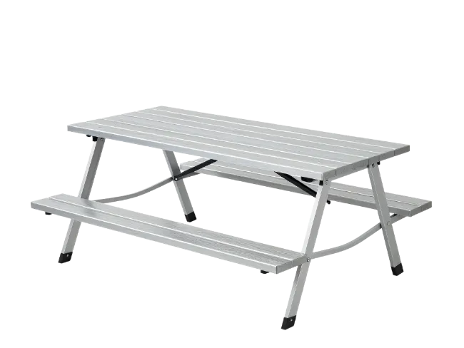 Foldable Aluminum Picnic Table with Benches