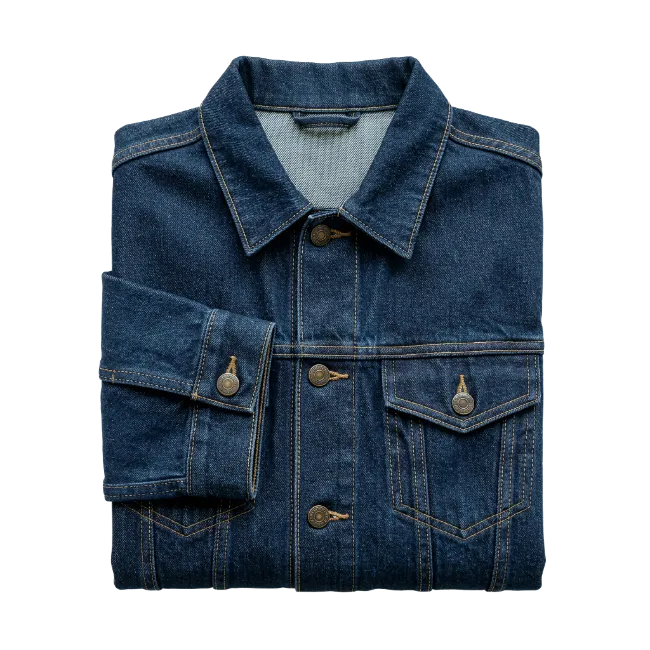 Folded Blue Denim Jacket
