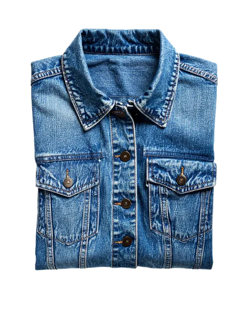 Folded Blue Denim Jacket