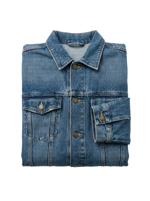 Folded Blue Denim Jacket