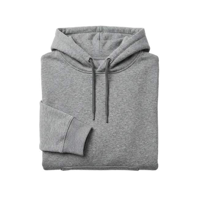 Folded Grey Hoodie Sweatshirt