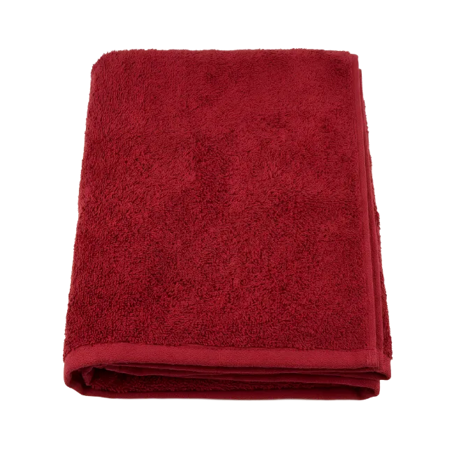 Folded Red Bath Towel