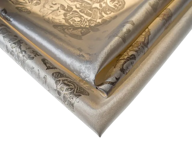 Folded Satin Fabric with Pattern