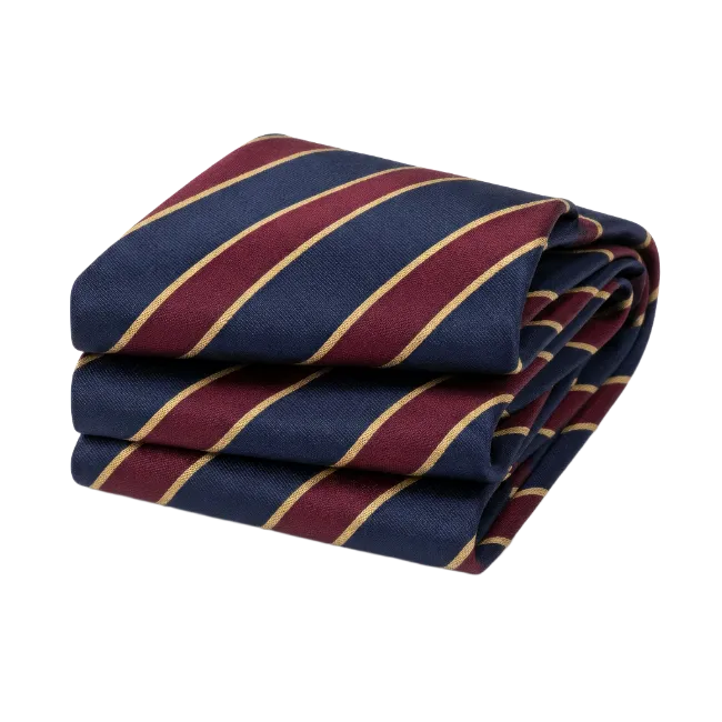 Folded Striped Necktie