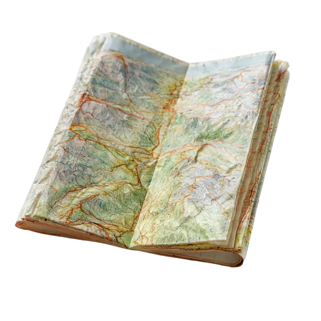 Folded Topographic Map Booklet