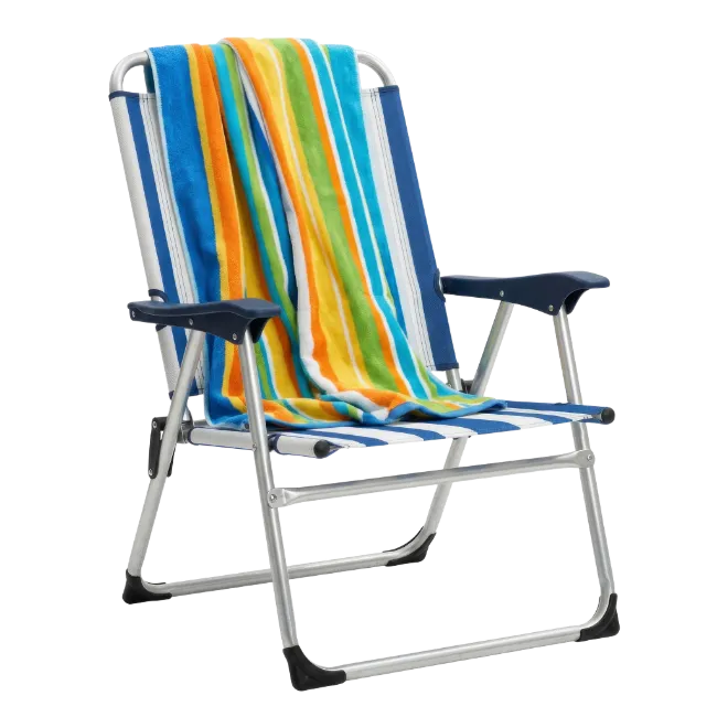 Folding Beach Chair with Colorful Towel