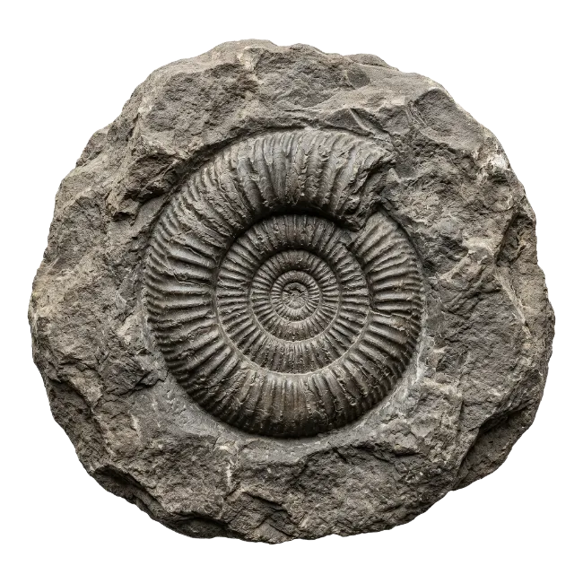 Fossil Ammonite Specimen in Stone Matrix