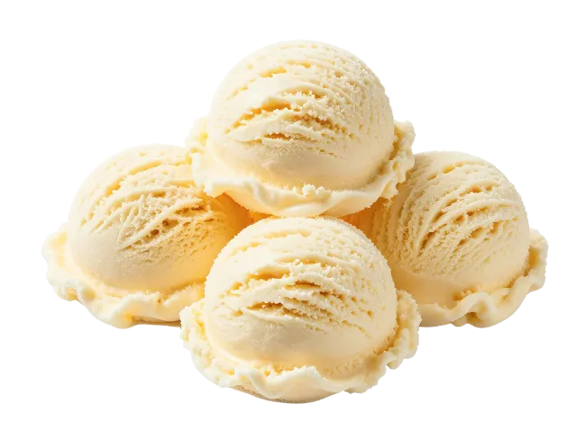 Four Scoops of Vanilla Ice Cream