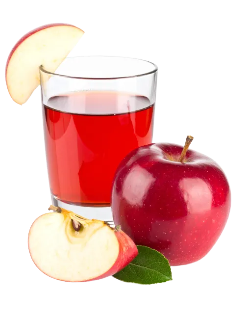 Fresh Apple Juice in Glass with Fresh Apples
