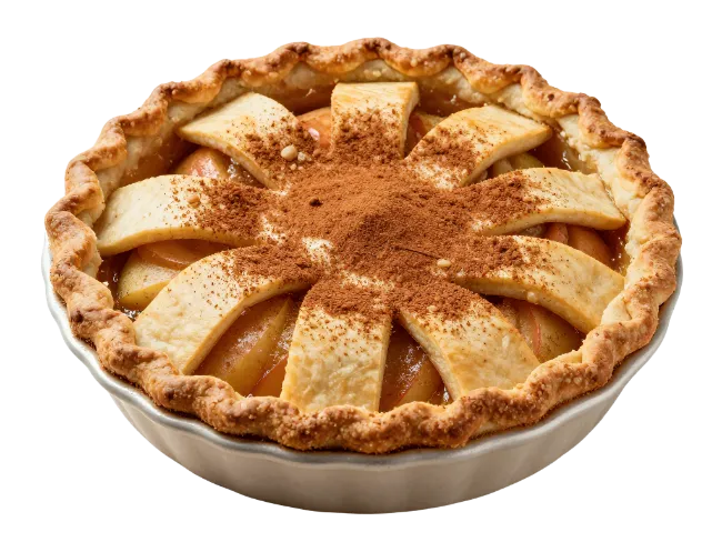 Fresh Baked Apple Pie with Cinnamon