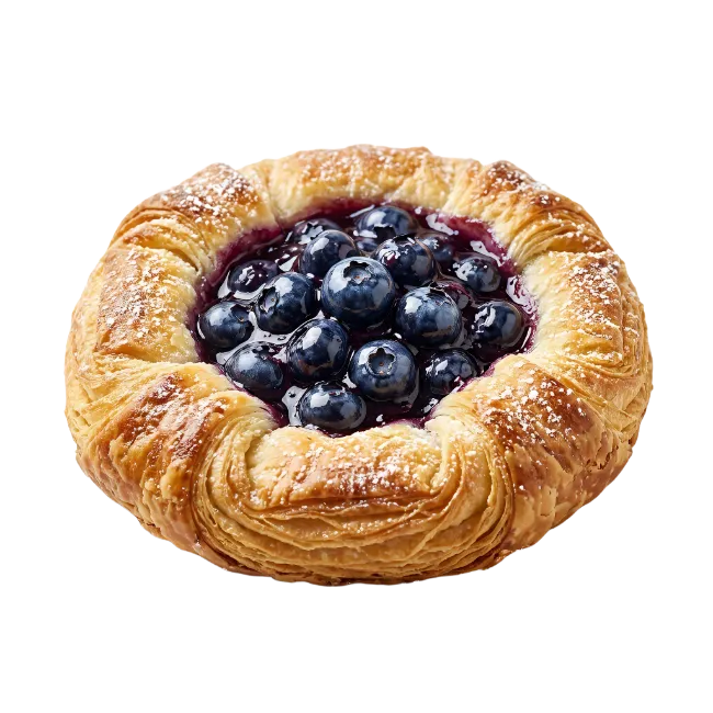 Fresh Baked Blueberry Danish Pastry