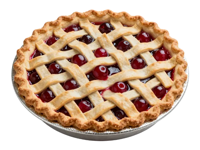Fresh Baked Cherry Lattice Pie