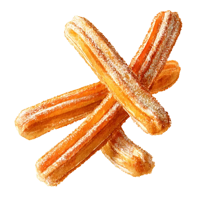 Fresh Baked Churros with Sugar