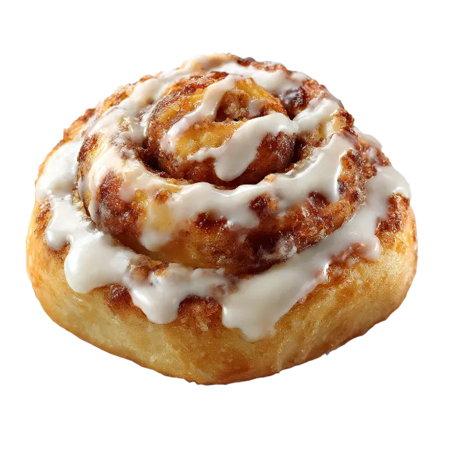 Fresh Baked Cinnamon Roll with White Icing