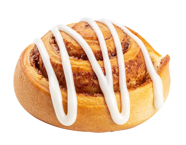 Fresh Baked Cinnamon Roll with White Icing