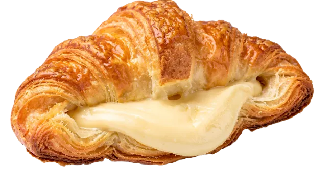 Fresh Baked Croissant Filled With Vanilla Cream