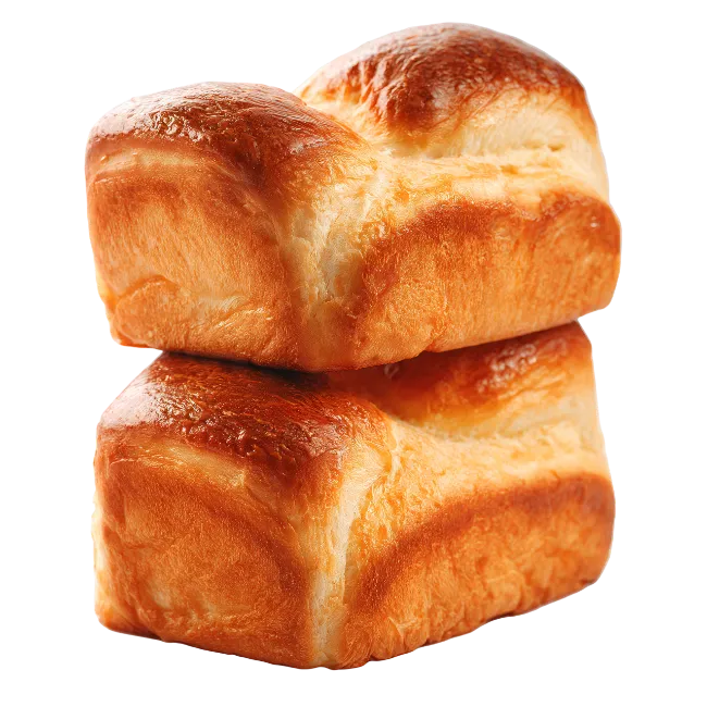 Fresh Baked Golden Bread Loaves Stacked