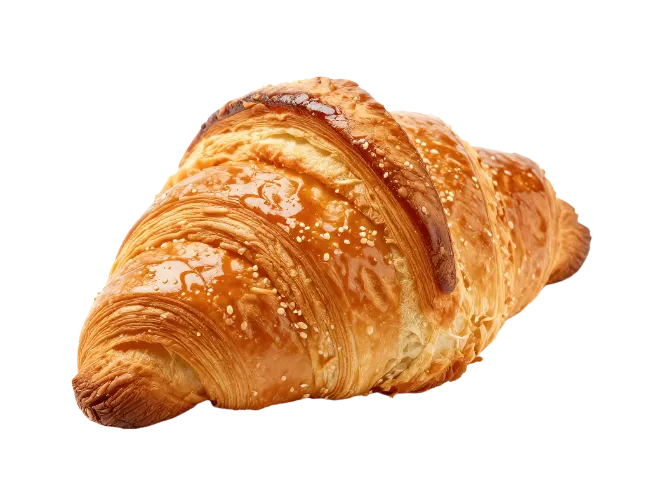 Fresh Baked Golden Croissant Pastry