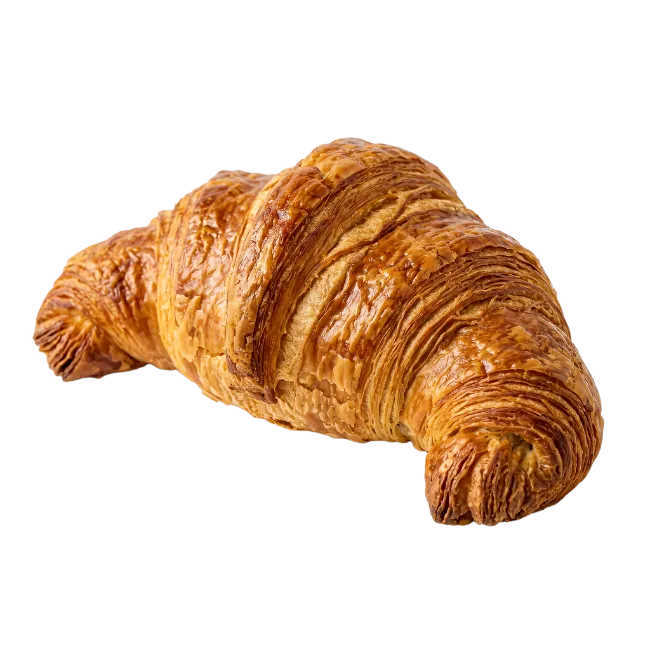 Fresh Baked Golden Croissant Pastry