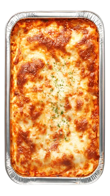 Fresh Baked Lasagna in Aluminum Pan