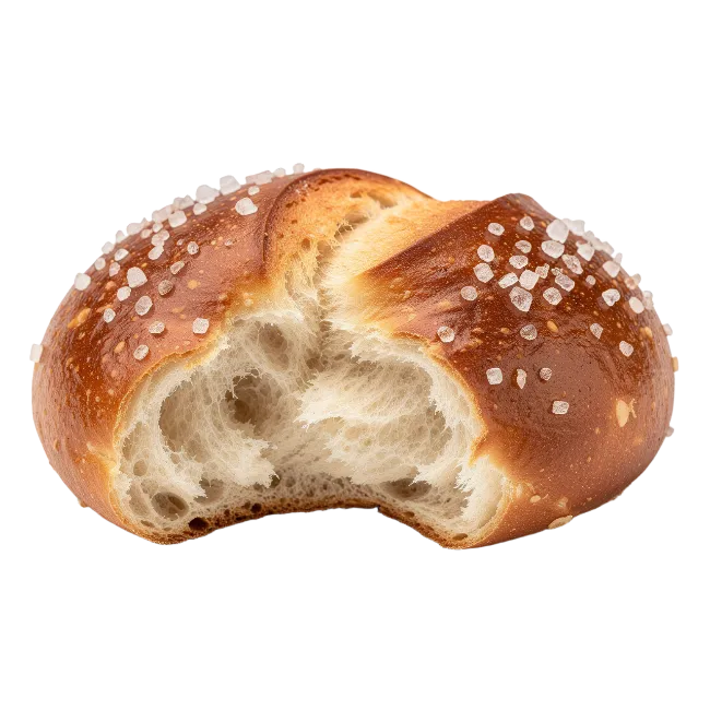 Fresh Baked Pretzel Roll with Sea Salt