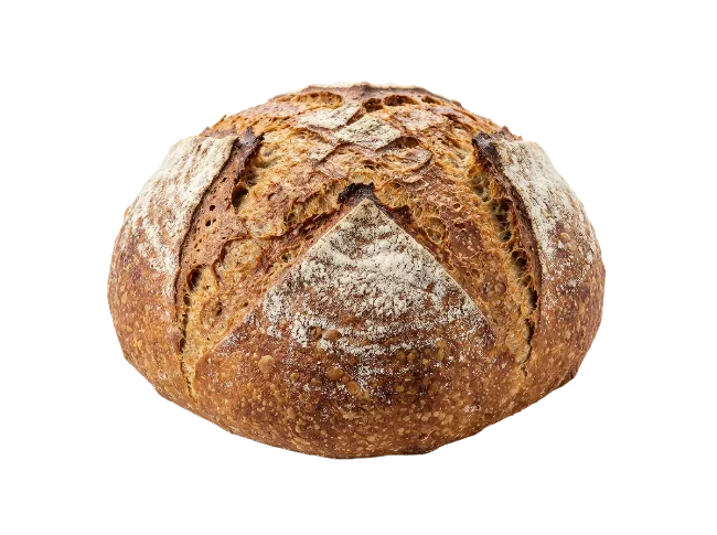 Fresh Baked Round Sourdough Bread Loaf