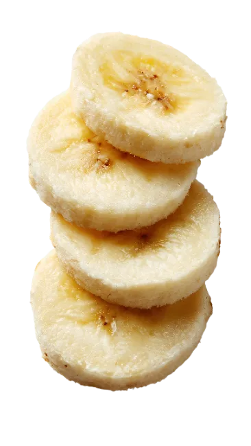 Fresh Banana Slices Stacked