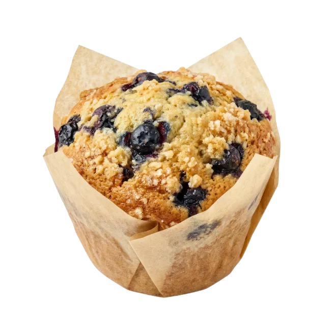 Fresh Blueberry Muffin with Crumble Topping
