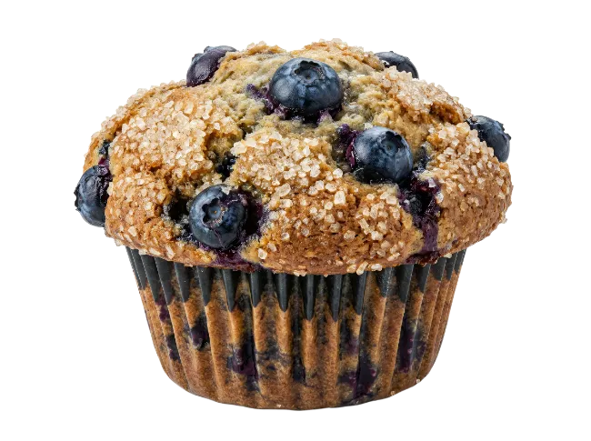 Fresh Blueberry Muffin with Sugar Crust