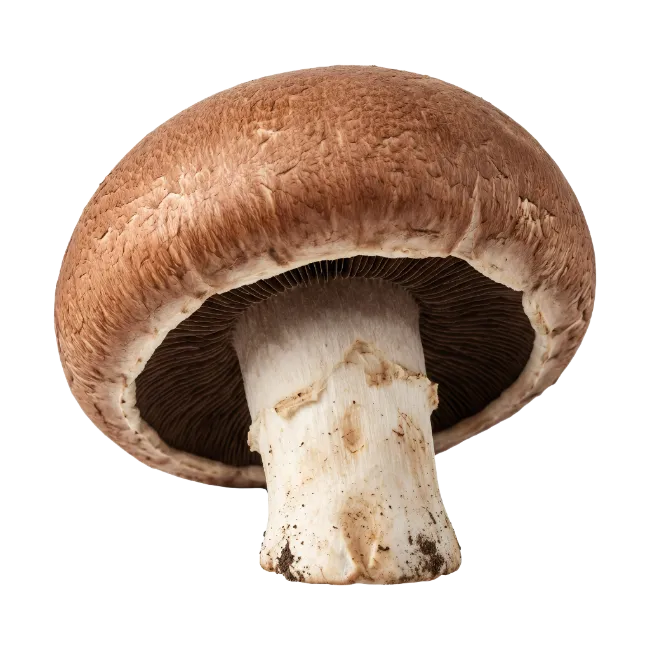Fresh Brown Cremini Mushroom Isolated