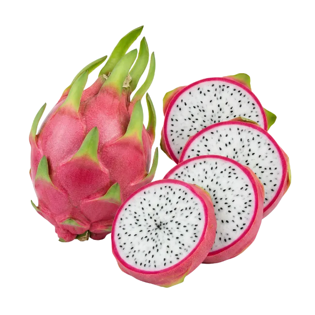 Fresh Dragon Fruit With Slices